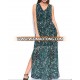 Summer Beach Wear Butterfly Floor Length Women Chiffon Maxi Dress Floral Print Dresses