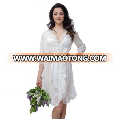 Silky Lace Robes Bridal Party Robe Lace Bridal Robes